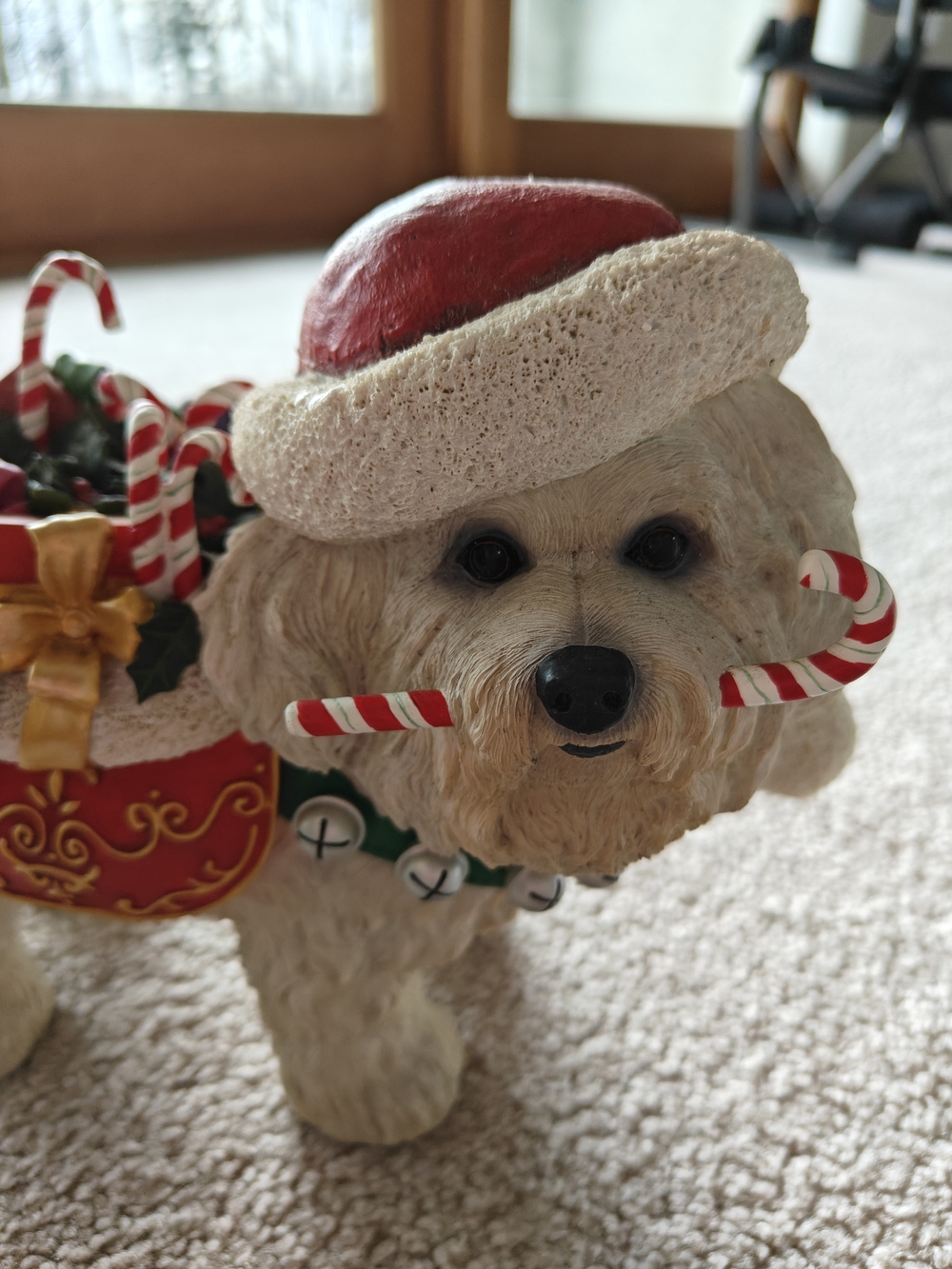 The Danbury Mint Christmas Bichon Frise Figurine